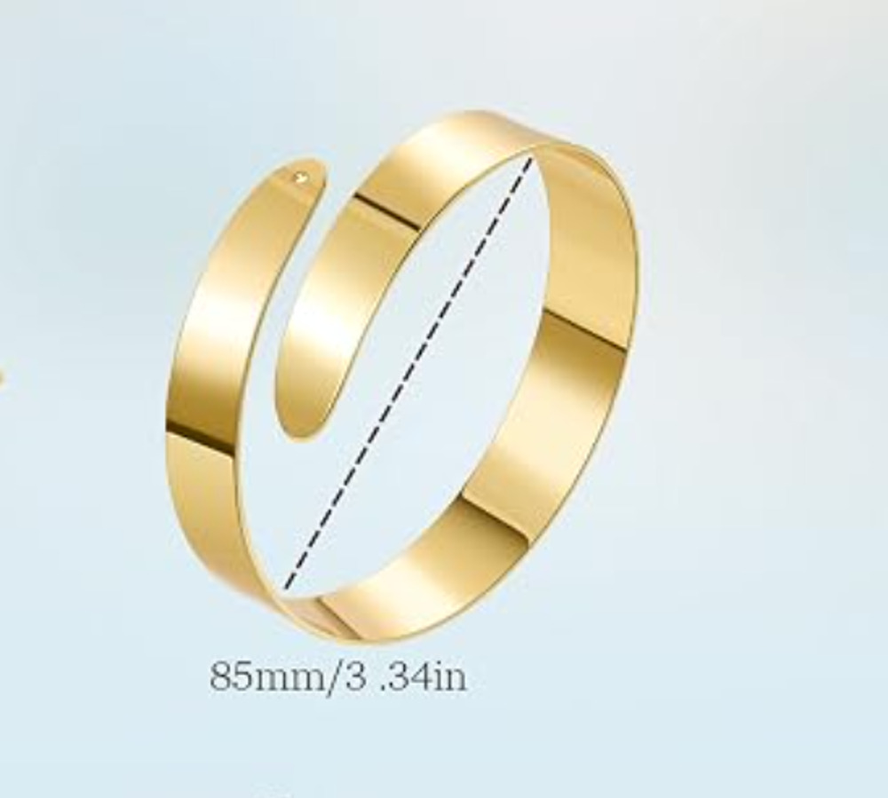 Alloy Upper Arm Open Ended Cuff Bracelet Adjustable Armbands Gold Tone New